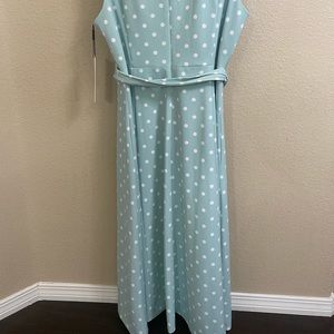 Calvin Klein light green and white dot woman’s dress. Never worn with tags.